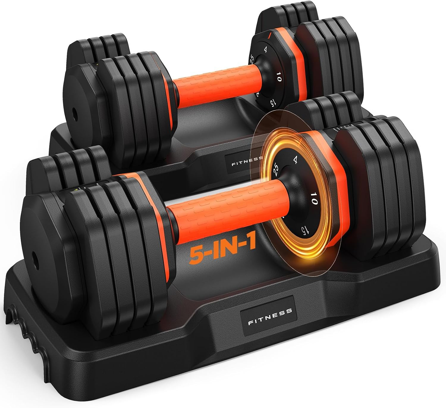 2026 FDB2 Updated Adjustable Dumbbell Set of 2, 5-In-1/10-In-1 Weights Dumbbell