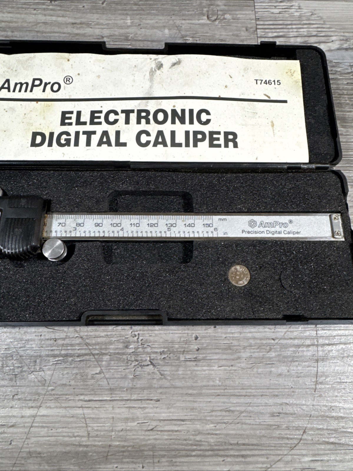 AmPro Precision Digital Caliper 6” Tested Works Electronic Measuring