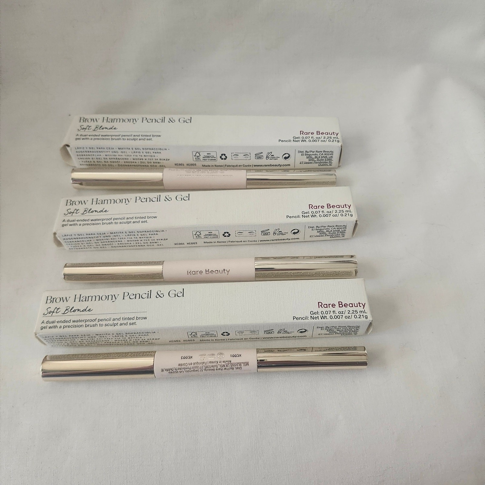 2 x Rare Beauty Brow Harmony Crayon Gel Soft Blond BNIB FULL SIZE C1