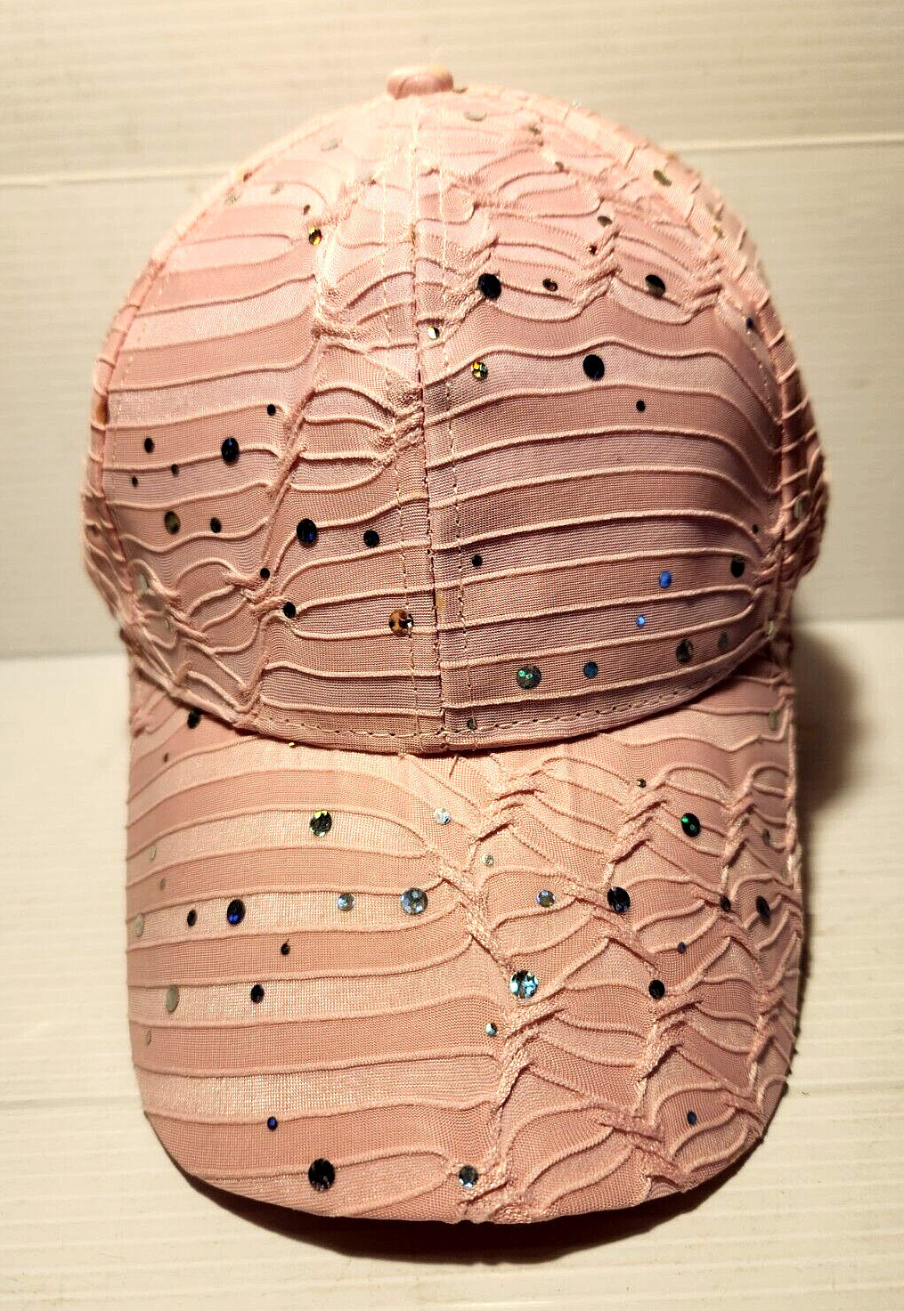 Woman's Glitter Ballcap Pink Casual/Cancer Awareness Hat Adjustable Adult/Teens