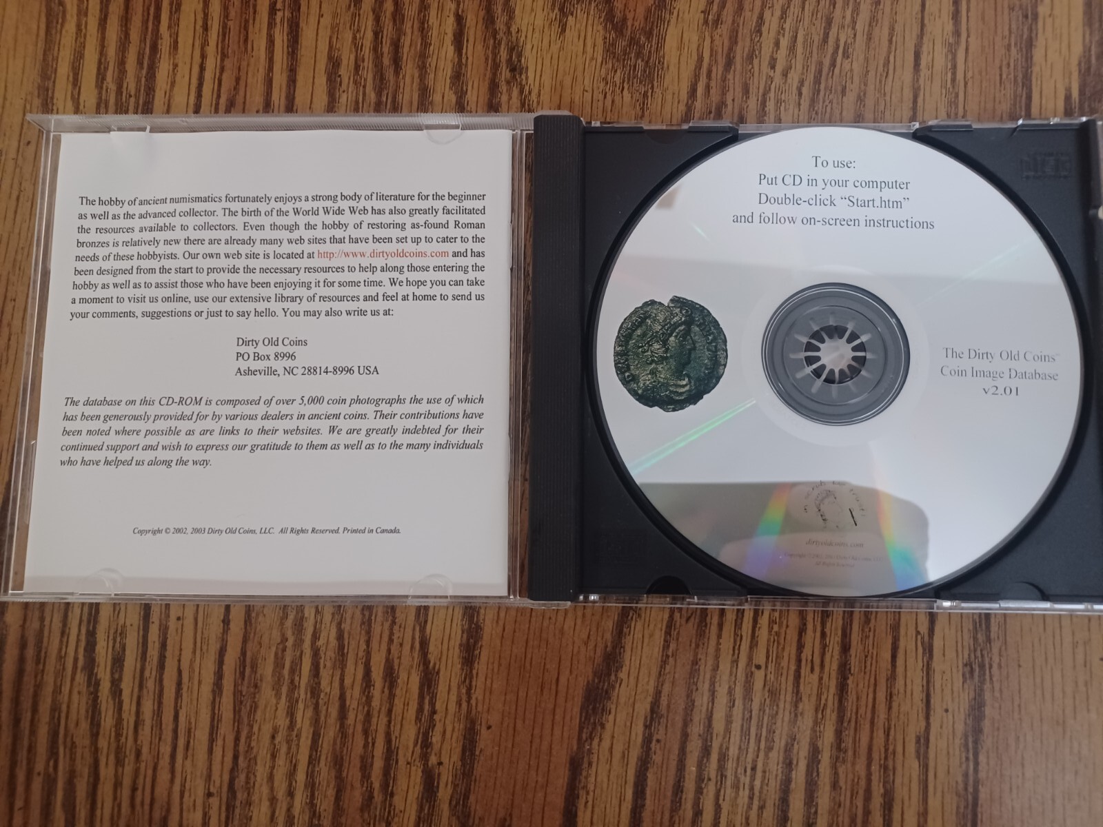 Dirty Old Coins: Cleaning Instructions & Coin Image Database CD-ROM 2003