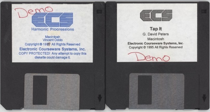 Harmonic Progressions & Tap It - Electronic Courseware Systems 3.5" Disks - Mac
