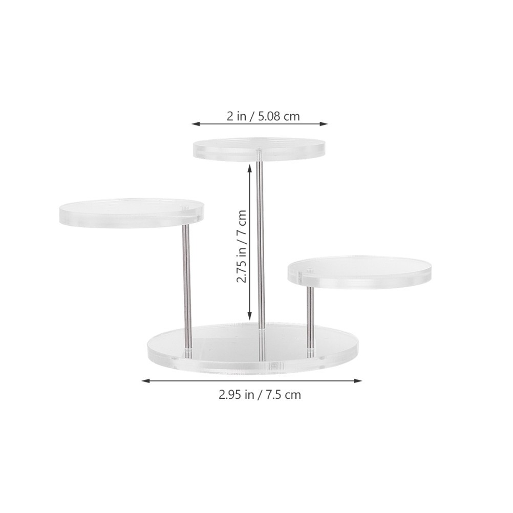 1Set Multi Layer Transparent Jewelry Display Stand Storefront Gallery Window Use