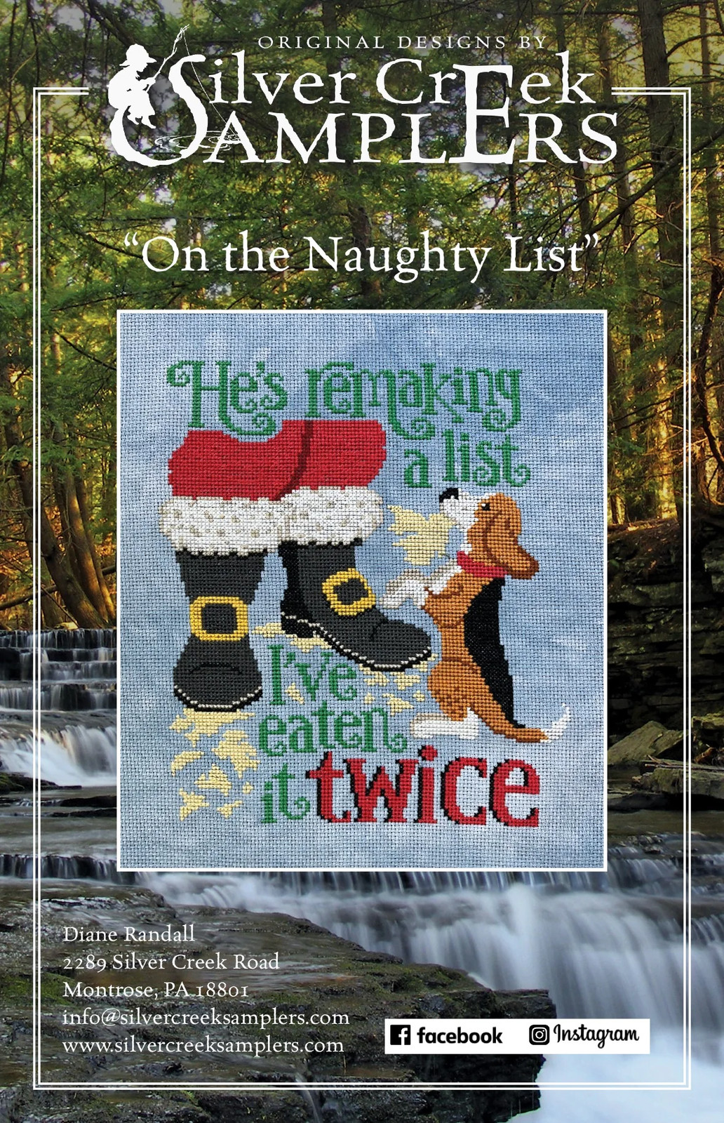 On The Naughty List by Silver Creek Samplers cross stitch pattern
