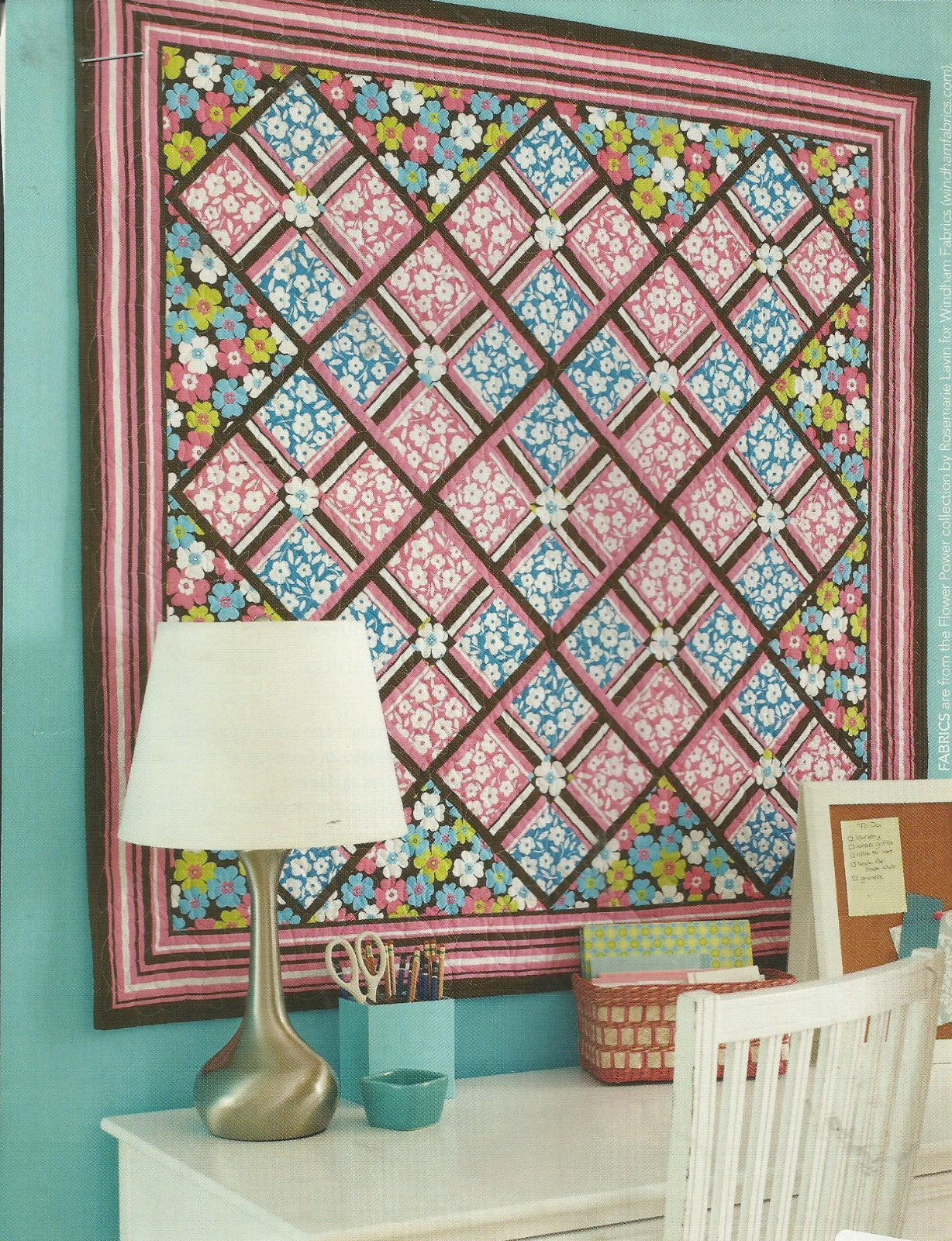 E0747  GLIMPSE OF SPRING WALL HANGING QUILT PATTERN/INSTRUCTIONS