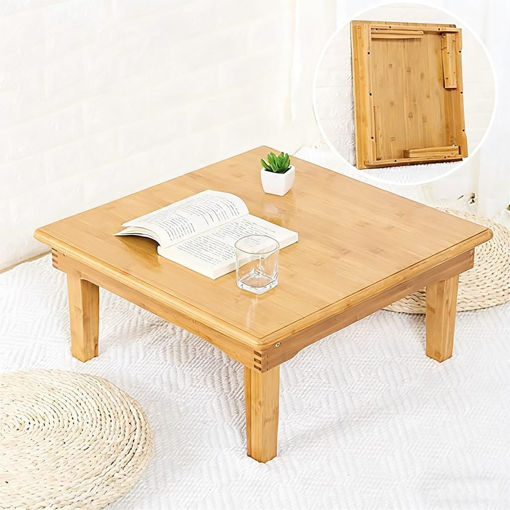 Folding Table, Japanese-Style Household Square Bamboo Tables, Computer Table, De