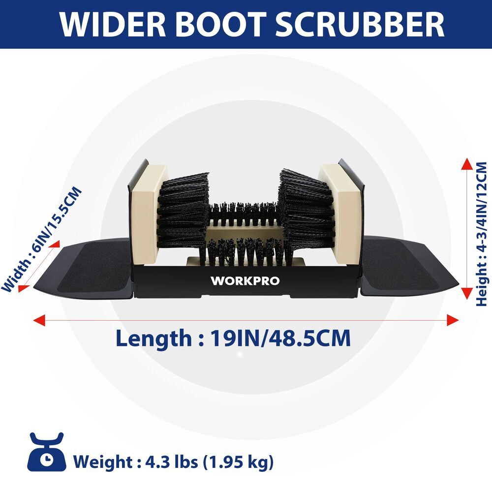 WORKPRO 2 Pack Boot Brush Scraper Outdoor Heavy Duty Boot Cleaning Brush New