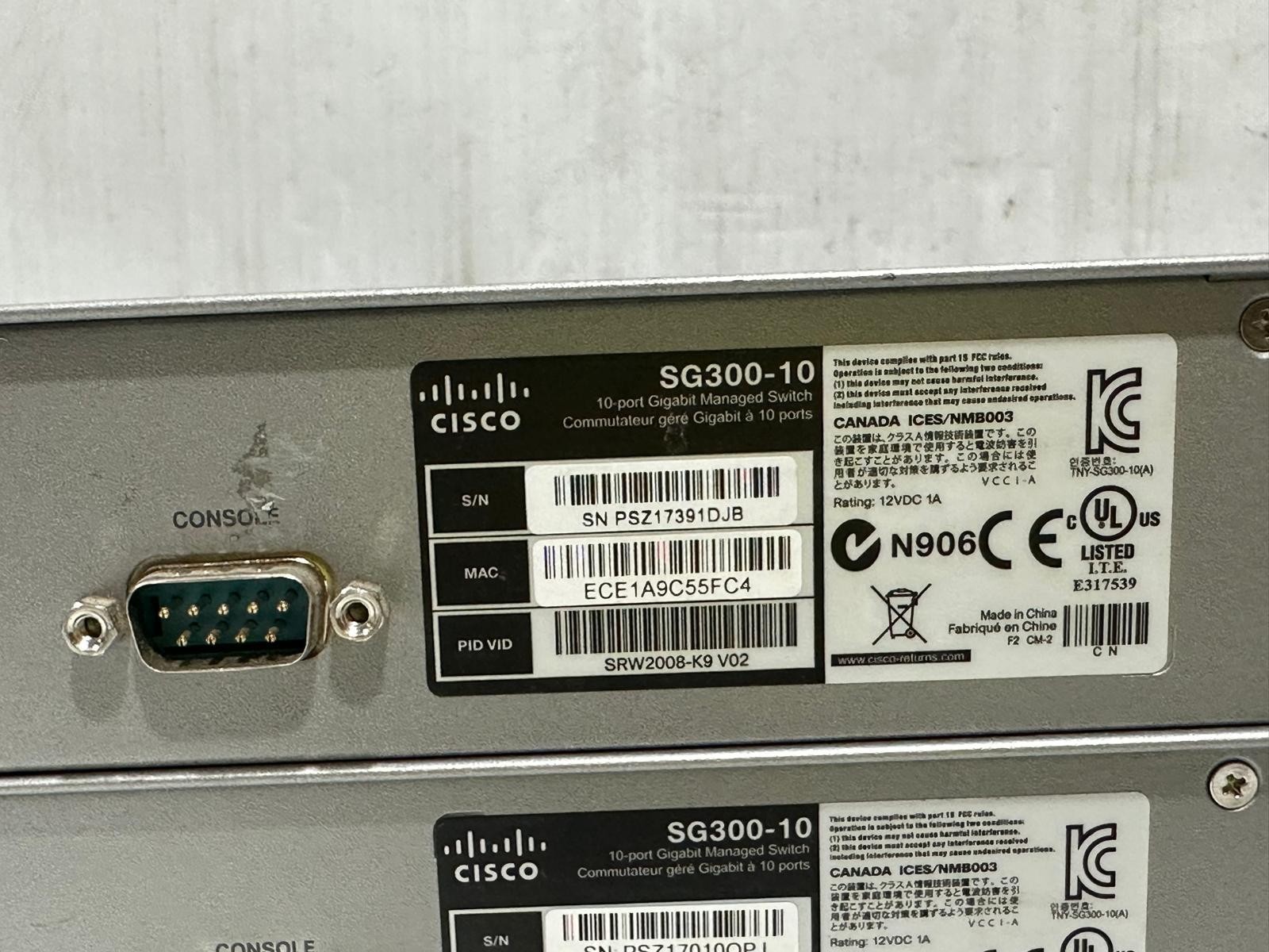 Cisco SG300-10 Managed Switch #4152 (One)THS