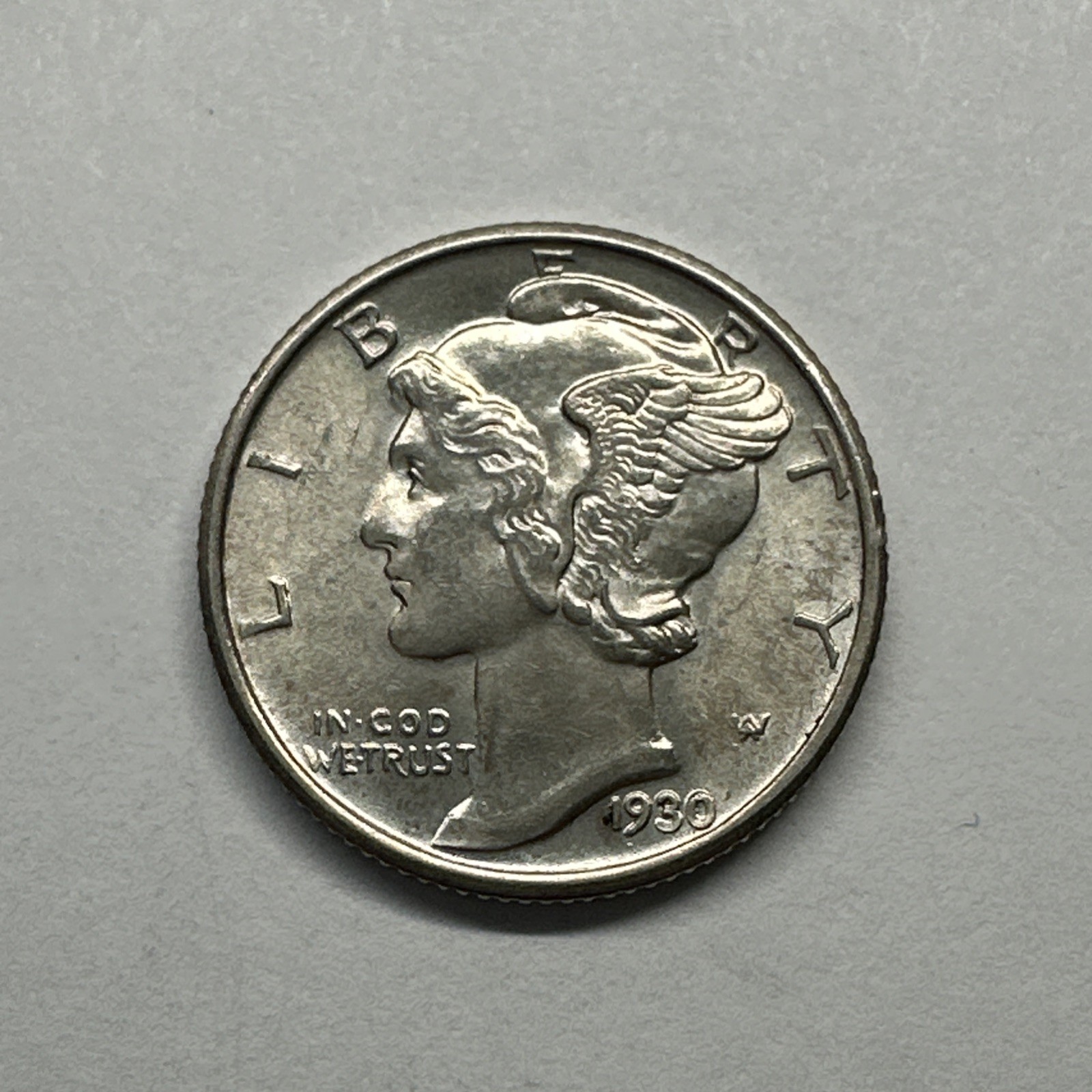 1930 Mercury Head Dime 100% Fully Separated Horizontal Bands Uncirculated 213283