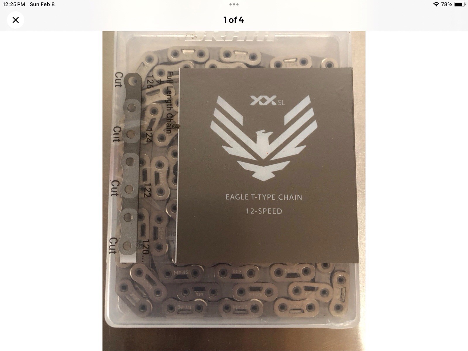 SRAM XX SL EAGLE T-Type 12 Speed Chain Hollow Pin Rivet 126 Links Flattop