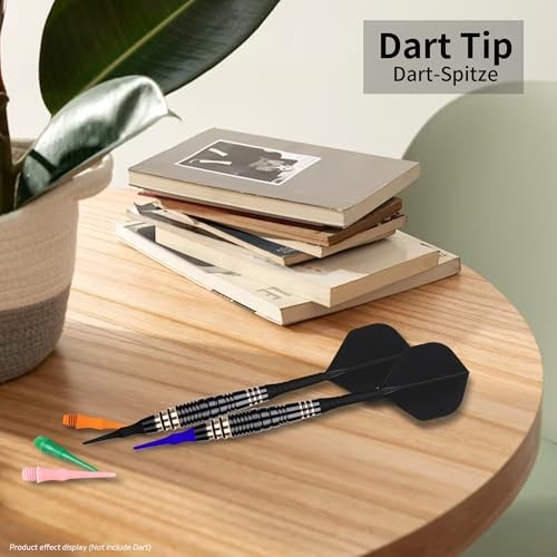 2BA Thread Soft Tip Dart Points 500 Pack, 10 Colors, Plastic Dart Tips 500pcs