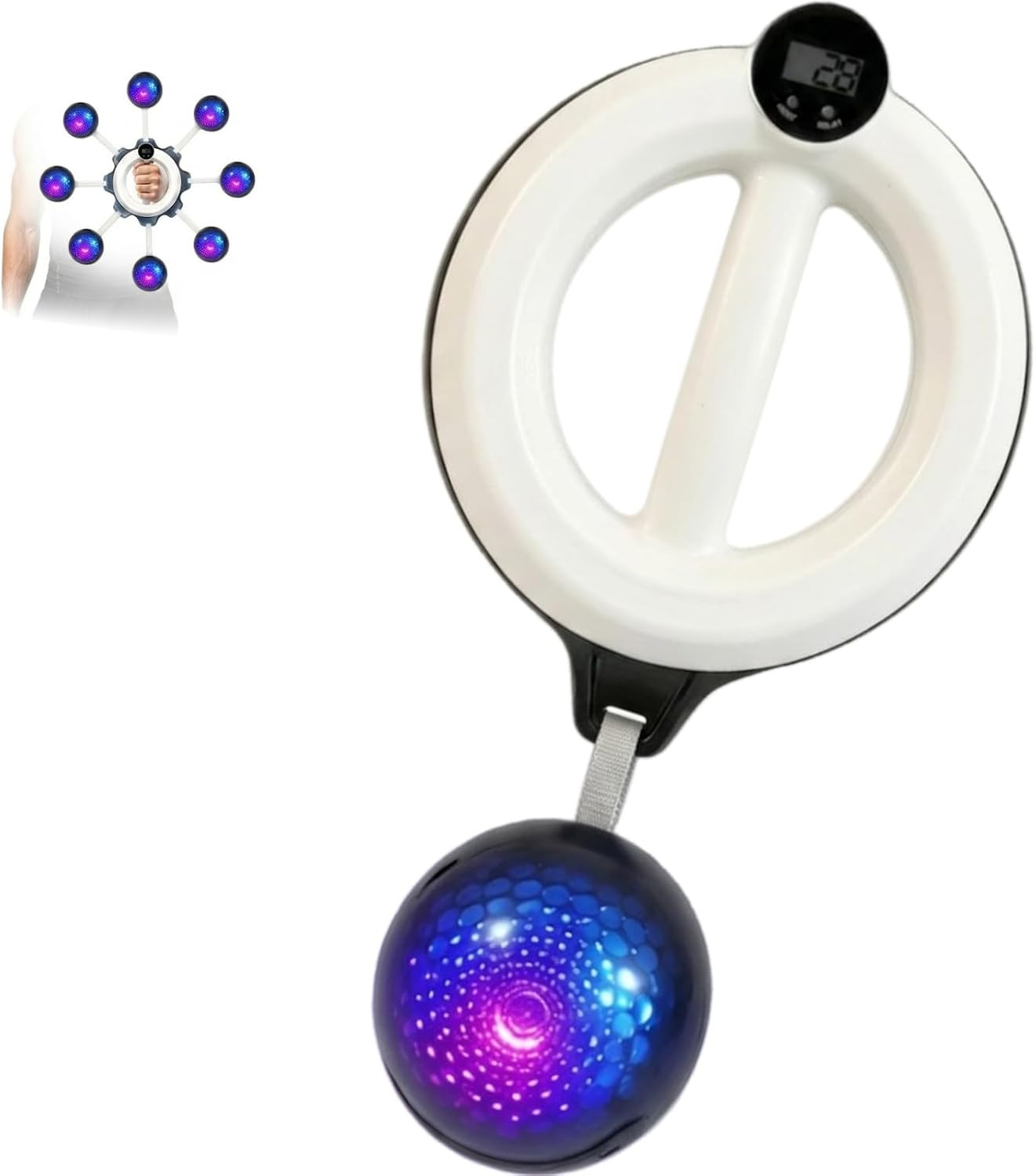 Infinity Hoop for Arm Workout, 360° Rotating Arm Fitness Hoop, Smart Counting Ha