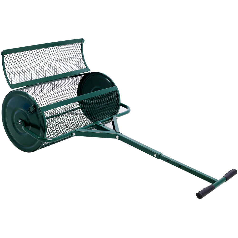 Peat Moss Spreader 24'' Compost Spreader Metal Mesh for planting seeding