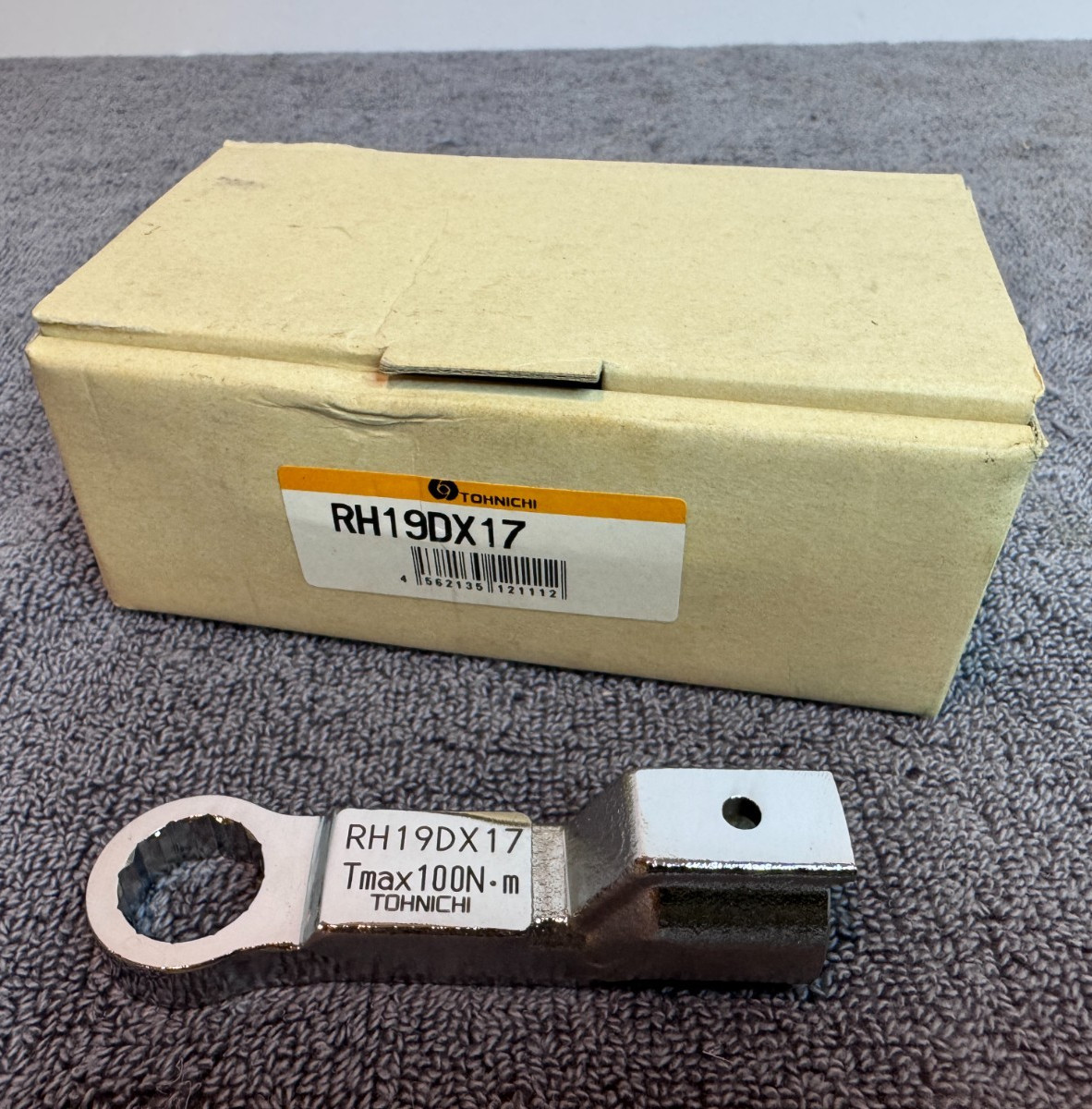 New - TOHNICHI Ring Wrench Head RH19DX17 - 19D - 17mm Jaw Size Made in Japan