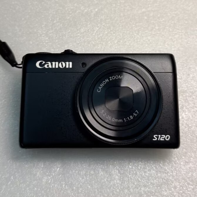 [Near MINT] Canon PowerShot S120 Black 12.1MP Digital Camera Tested English