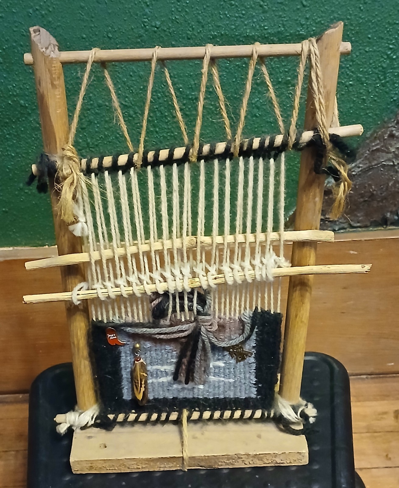 Small Weaving Loom Display