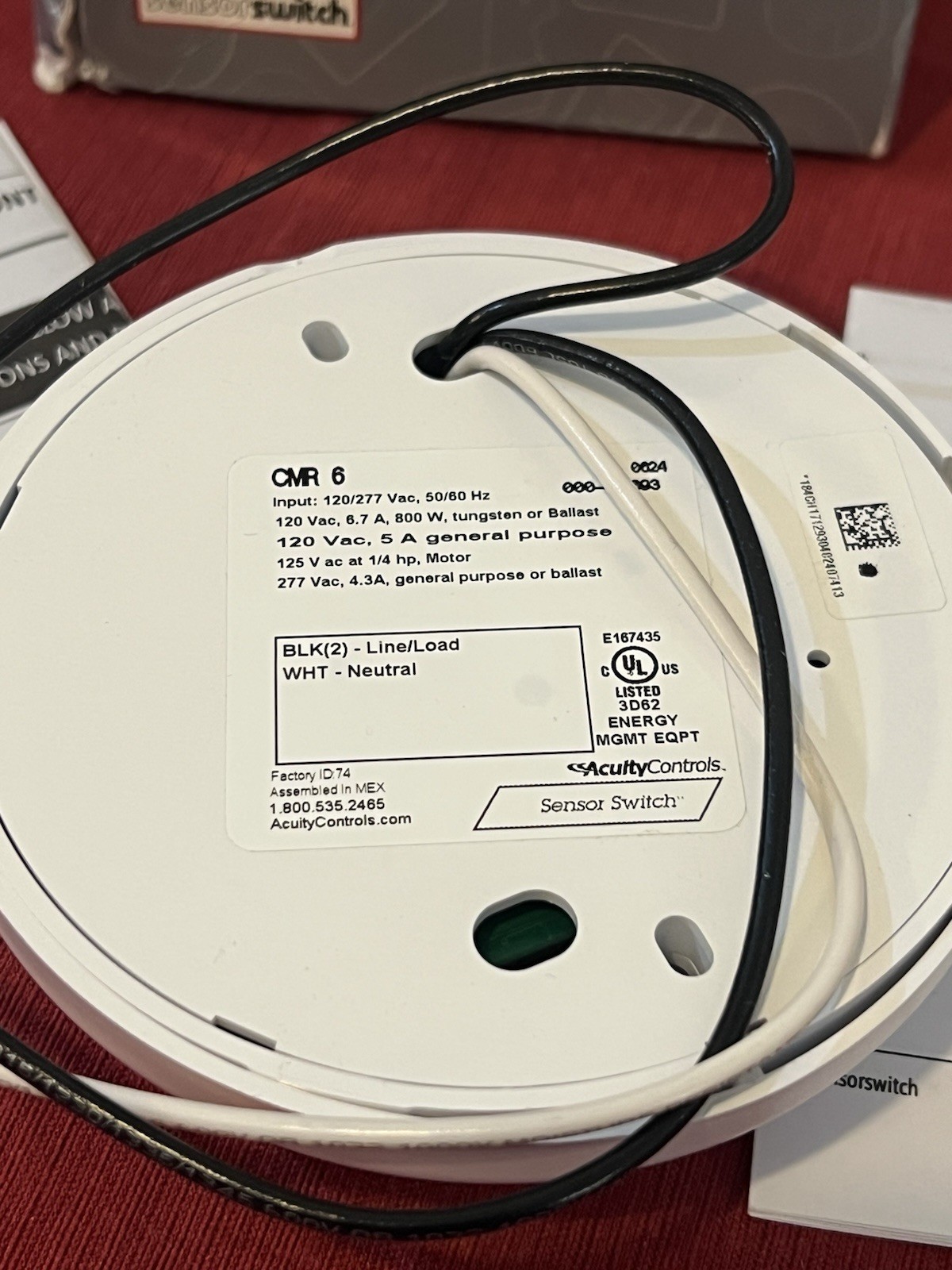 Sensor Switch CMR 6 High Bay, Passive Infrared Ceiling Mount Occupancy Sensor
