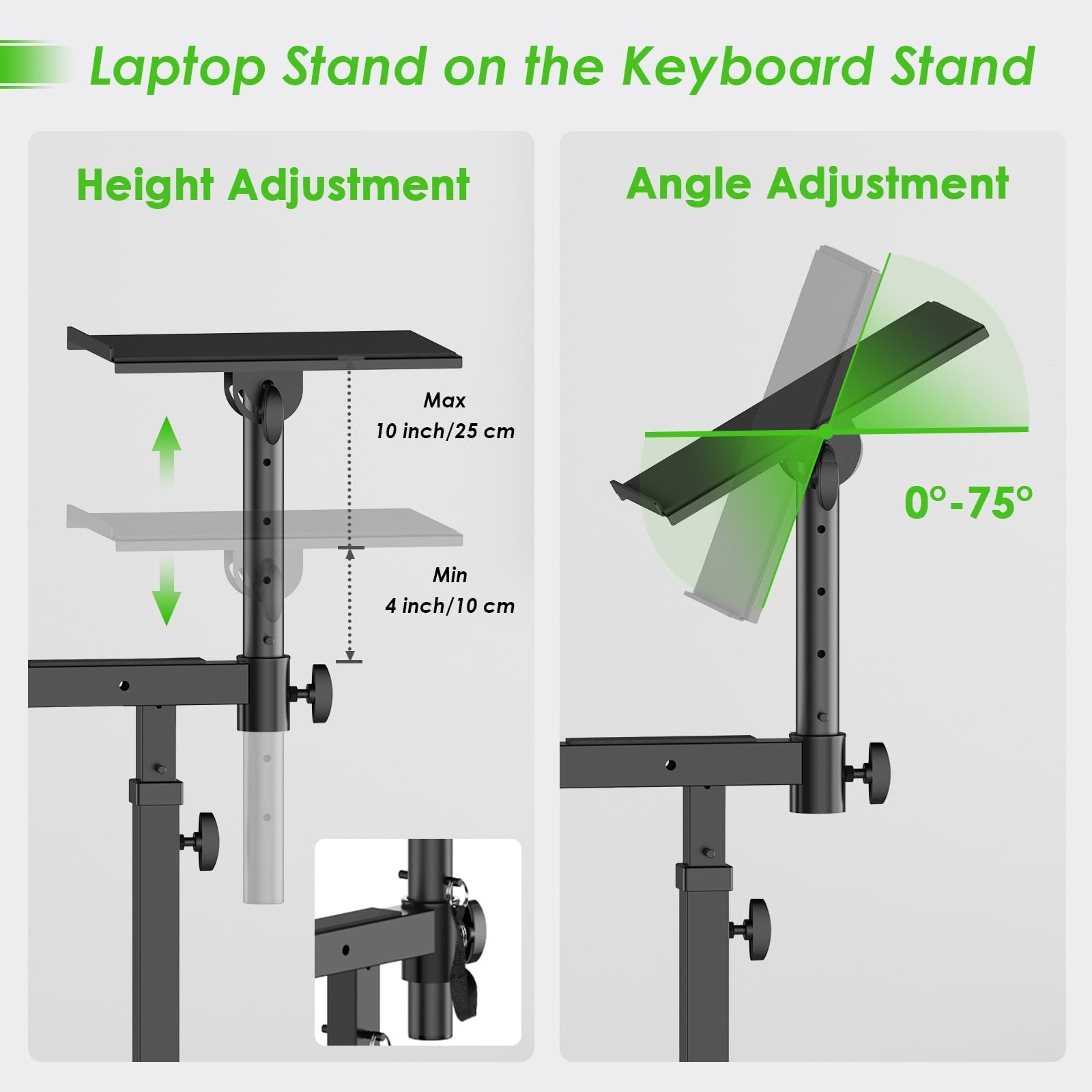 Multi-Functional Keyboard Stand Heavy Duty Piano Stand with Microphone Stand ...