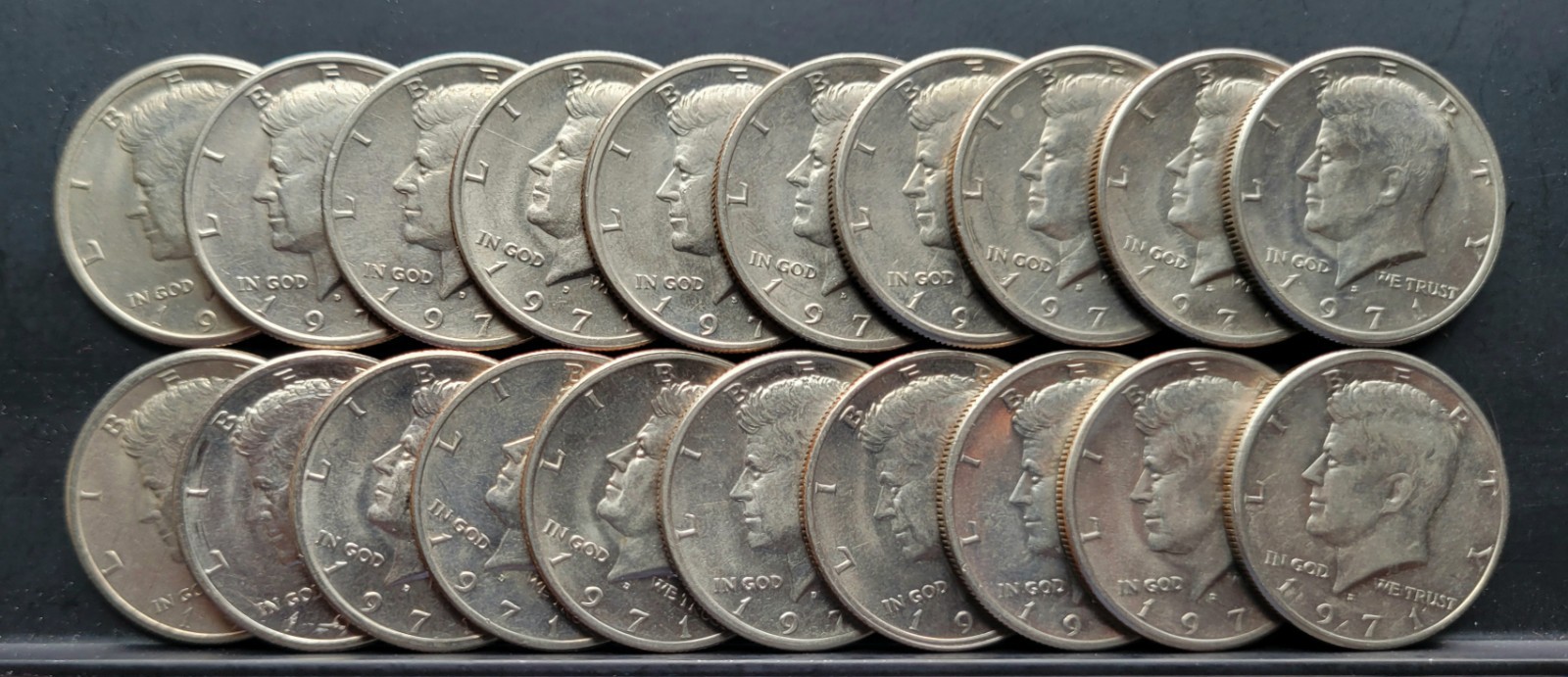 1971 D KENNEDY JFK Denver  Mint Half Dollar FULL Roll of 20 Coins UNC