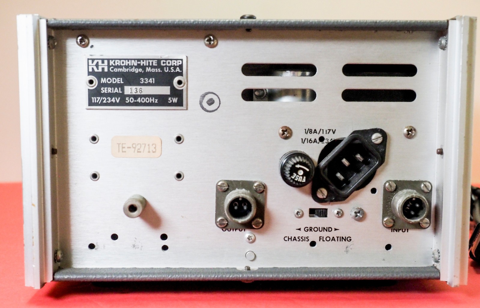 Krohn-Hite 3341 Low-Pass/High-Pass Active Filter, Tested & Working