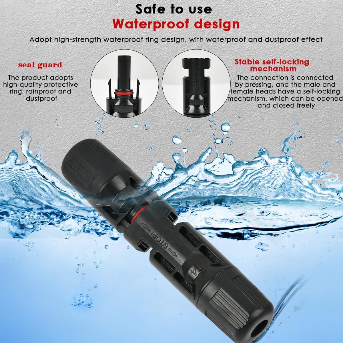 10AWG 12AWG Solar Panel Extension Cable Wire Connector Set PV Modul Adapter
