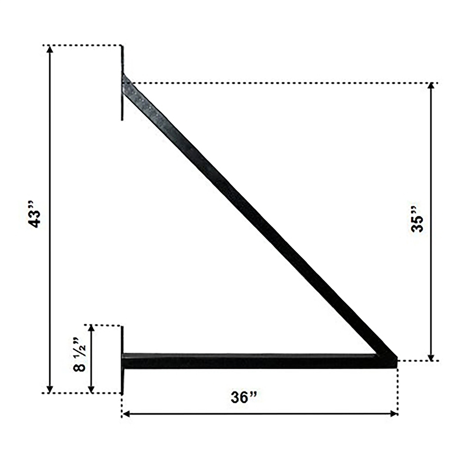 ALEKO Side Frame Extension Bracket Hardware For Sliding Gate