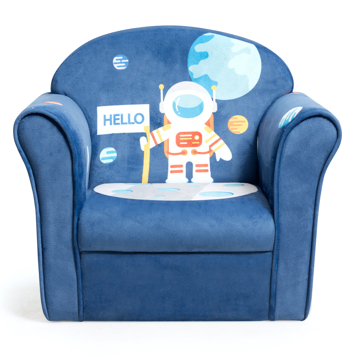 Kids Astronaut Sofa Children Armrest Couch Upholstered Chair Toddler Furniture