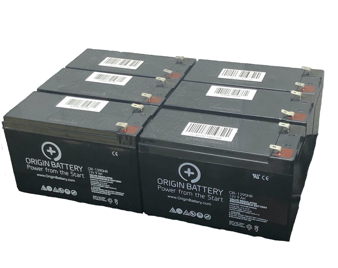 CyberPower BP36V60ART2U Battery Replacement - 6 Pack 12V 9AH High-Rate Series