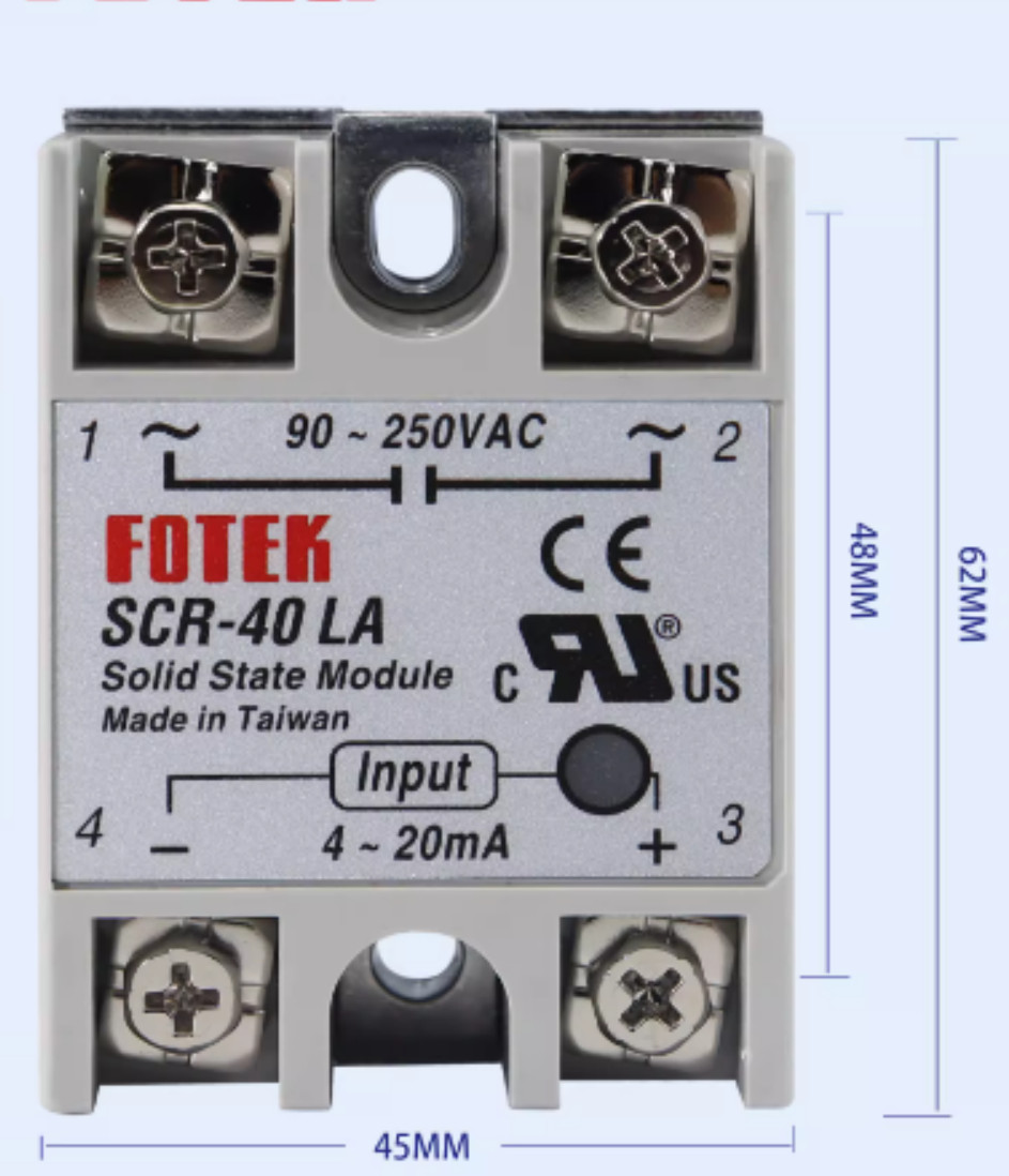 Fotek SCR-40LA SCR40LA Solid State Module 90-250VAC 40A Brand