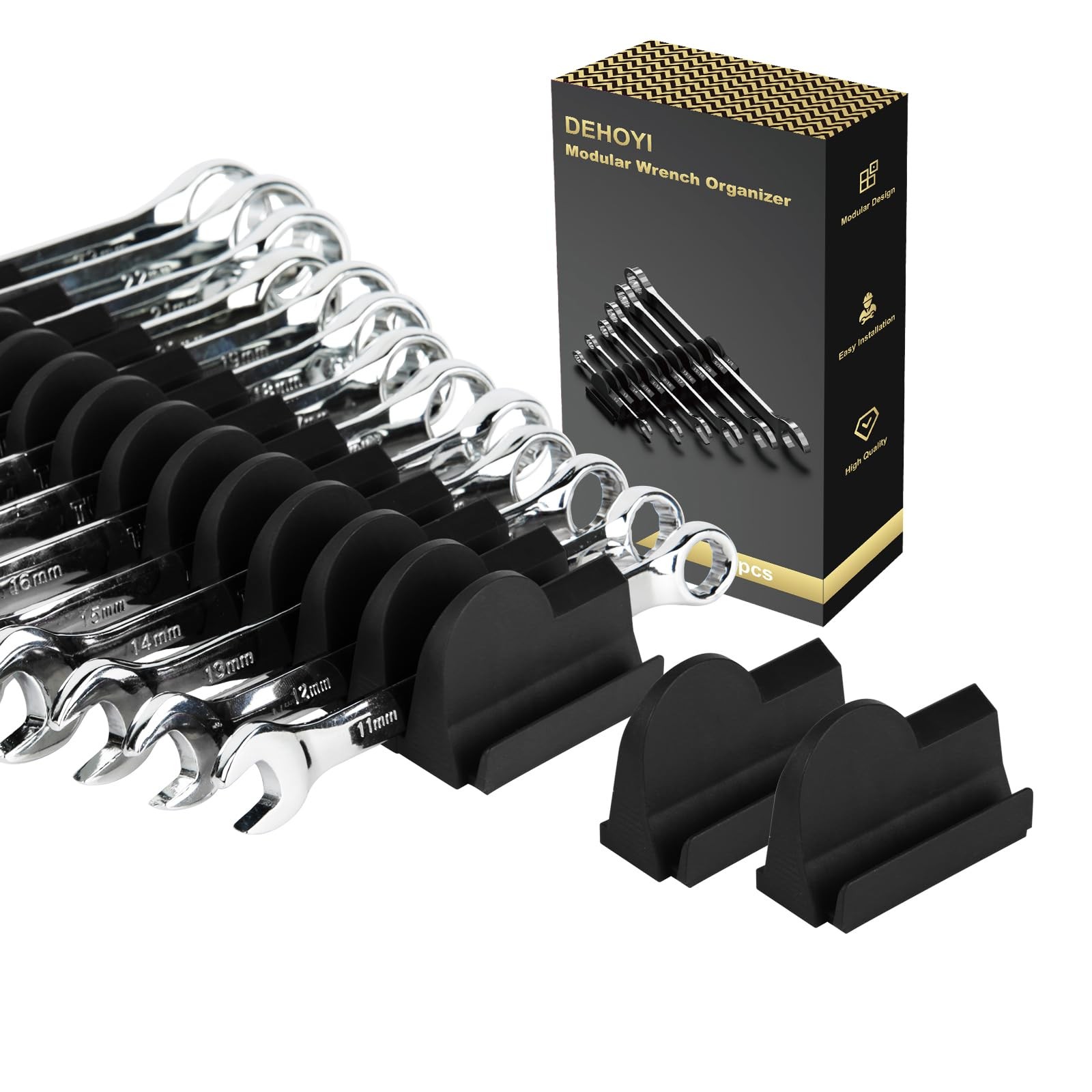 DEHOYI 48 pcs Modular Wrench Organizers for Tool Drawers - Rack with...