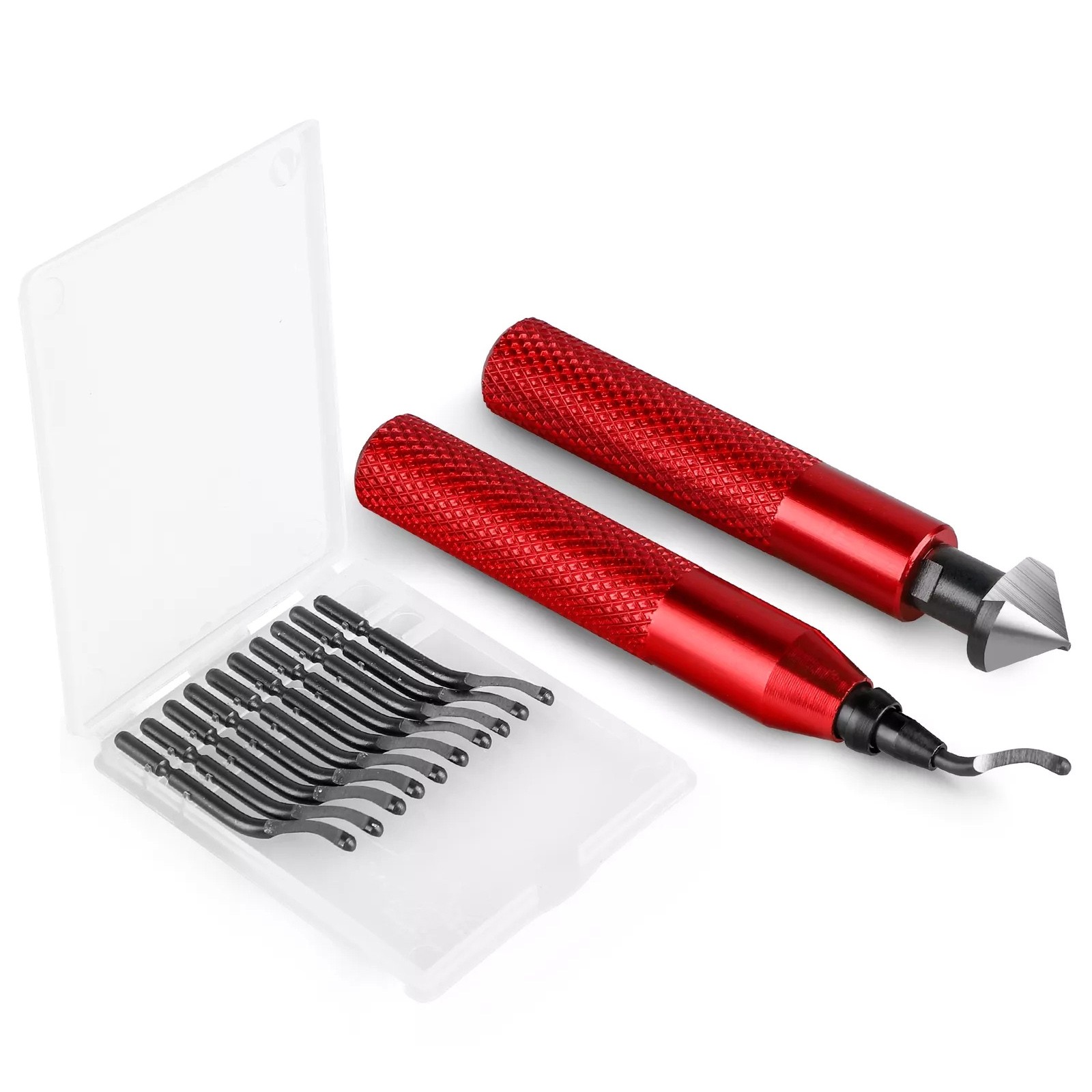 Deburring Tool Countersink Hand Reamer with 10PC Extra Blades Kit for Metal