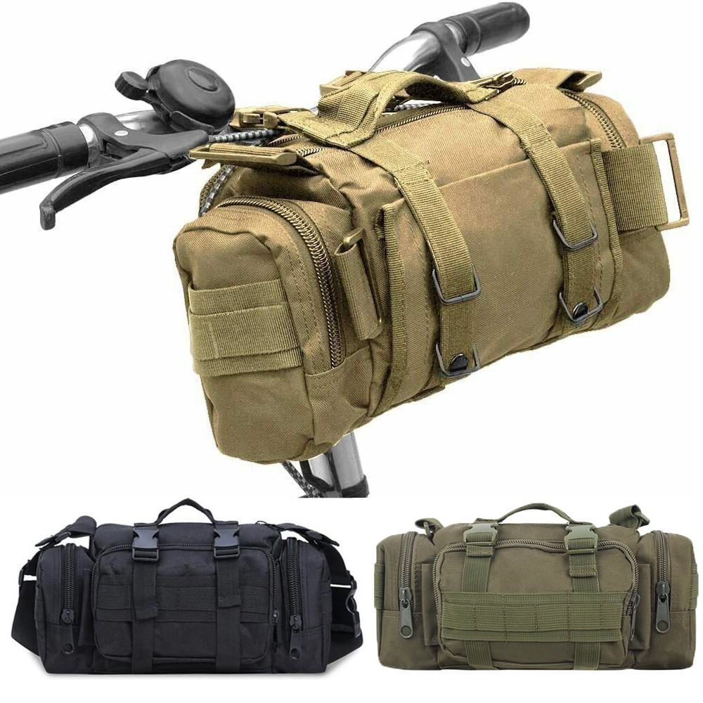 Bike Handlebar Bag Bicycle Front Storage Bag with Shoulder Strap for Cycling