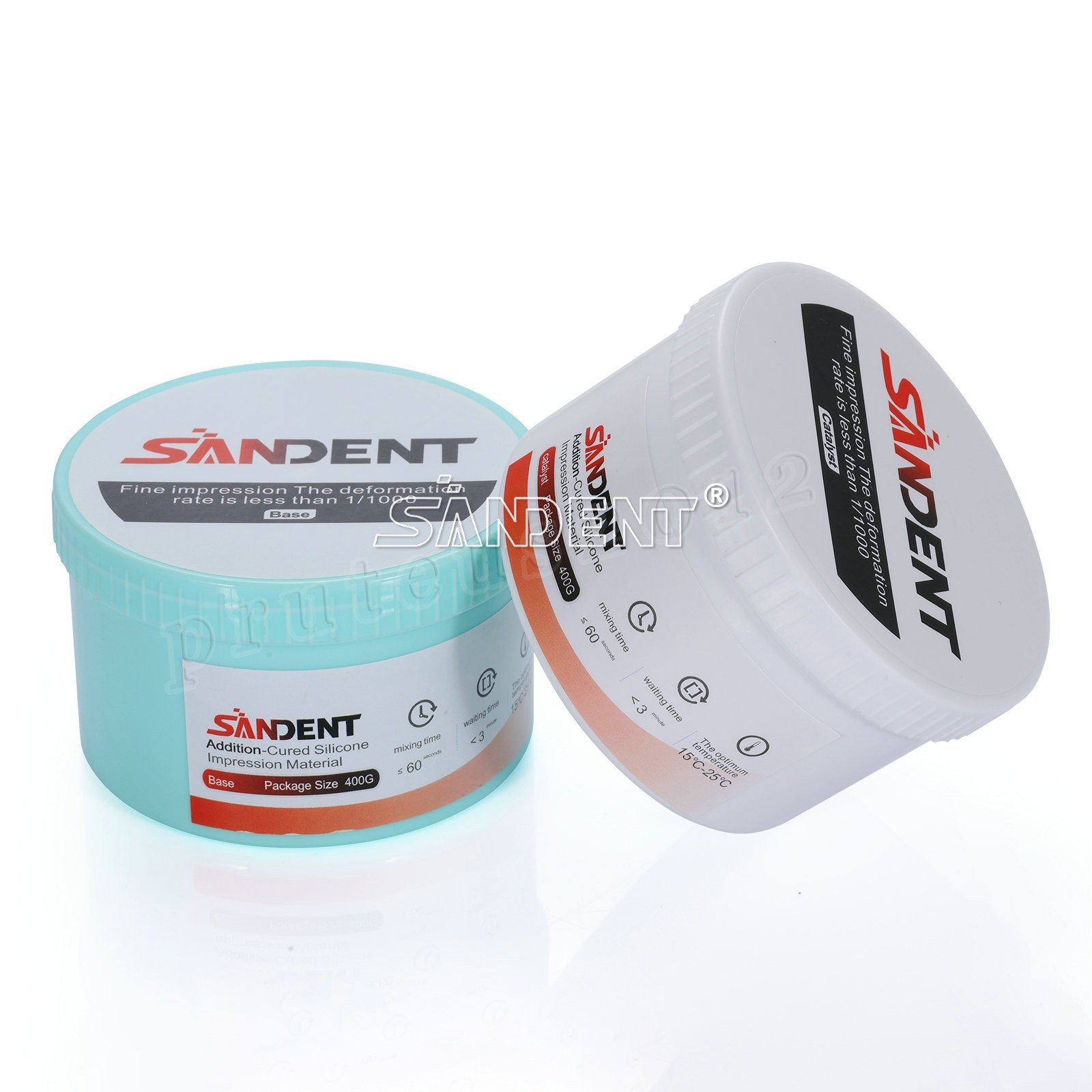 SANDENT Putty Regular Set Dental Impression Material Base & Catalyst 2 Scoops