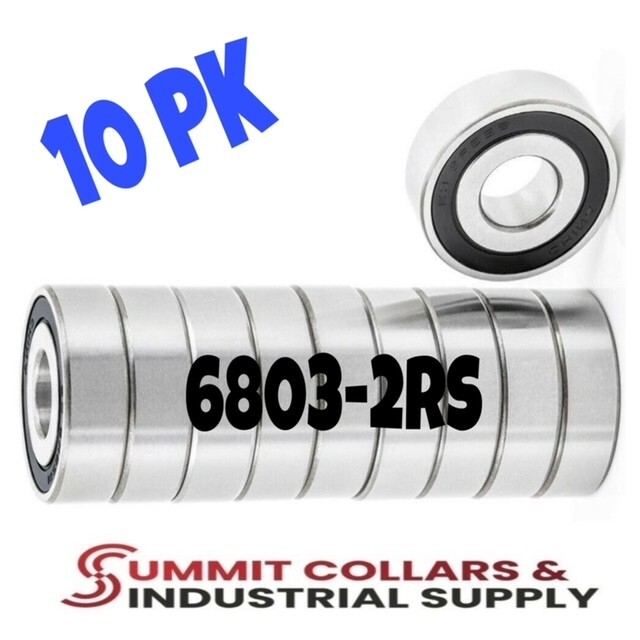 6803-2RS Deep Groove Rubber Shielded Ball Bearing 17 x 26 x 5mm (10PK)