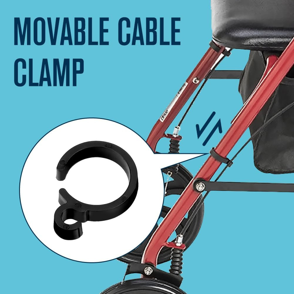 Brake Handle with 41'' Cable Assembly Replacement for 4-Wheel Folding Rollato...
