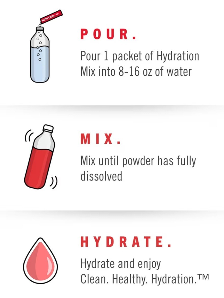 BioSteel Hydration Mix 2-Pack Blue Raspberry + Mixed Berry 32 Packets Sugar Free