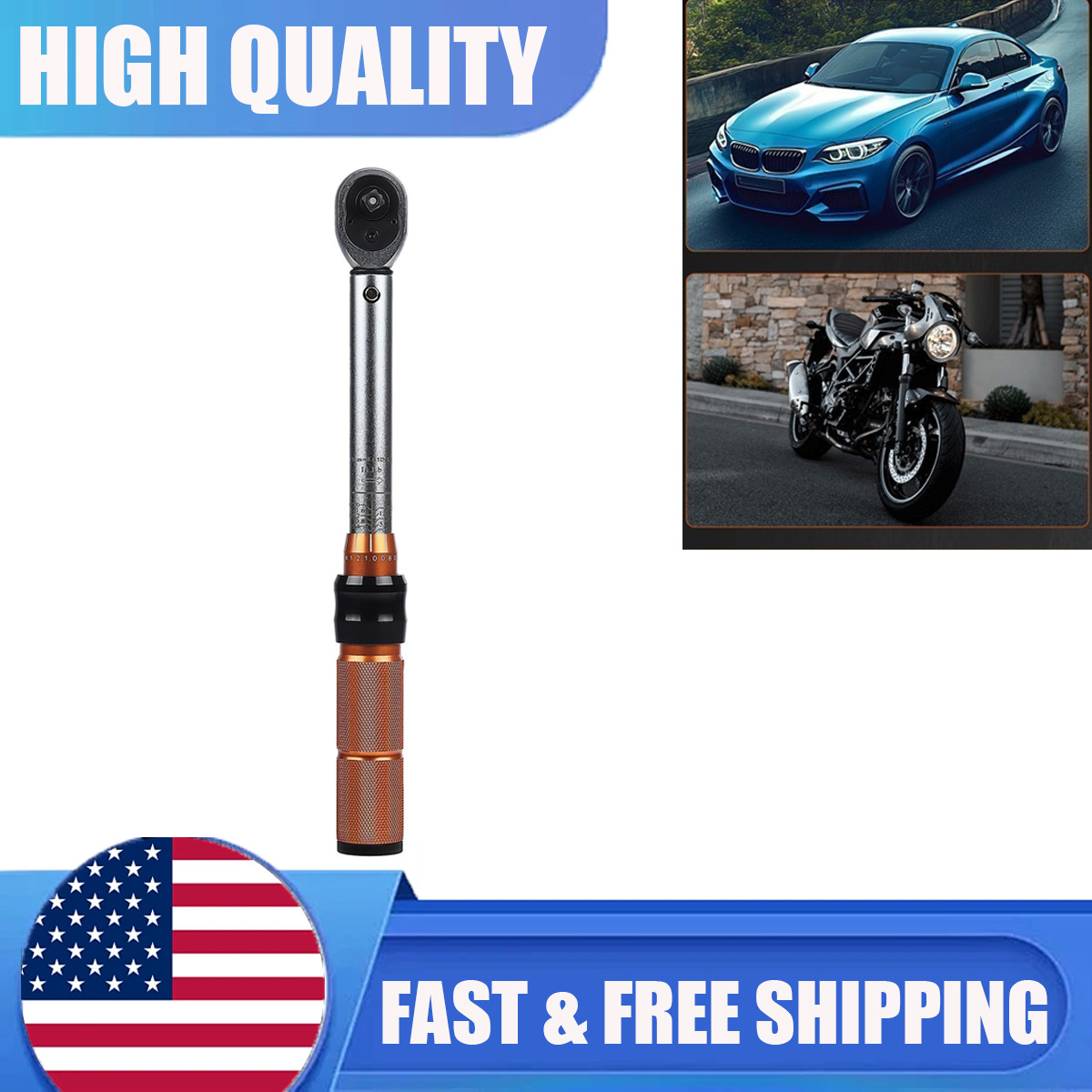 Drive Click Torque Wrench Snap Socket Ratcheting 1/4" 2-20Nm 17.7-177 INLB REF81