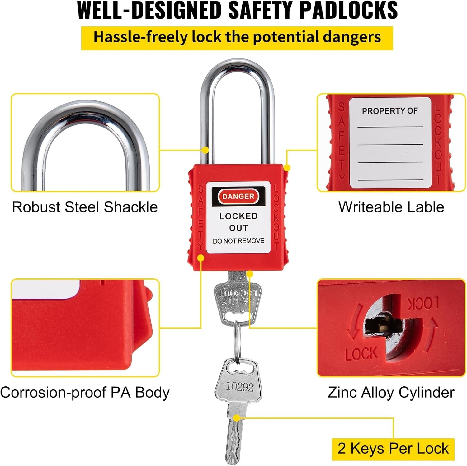 58 PCS Lockout Safety Devices for Industrial Electrical Work and Maintenance