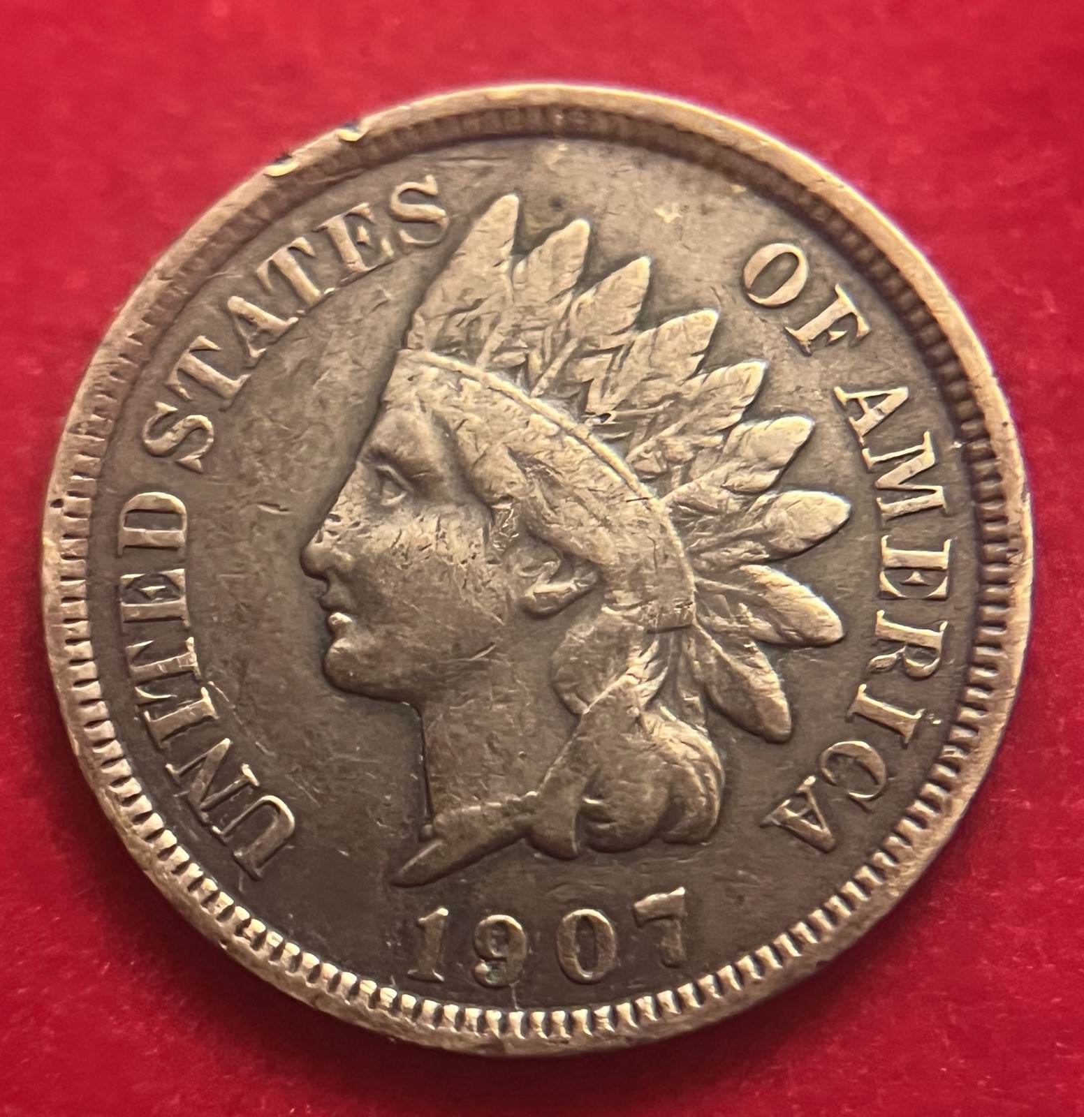 1907 Indian Head Cent Very Fine Nice Eye Appeal BN78
