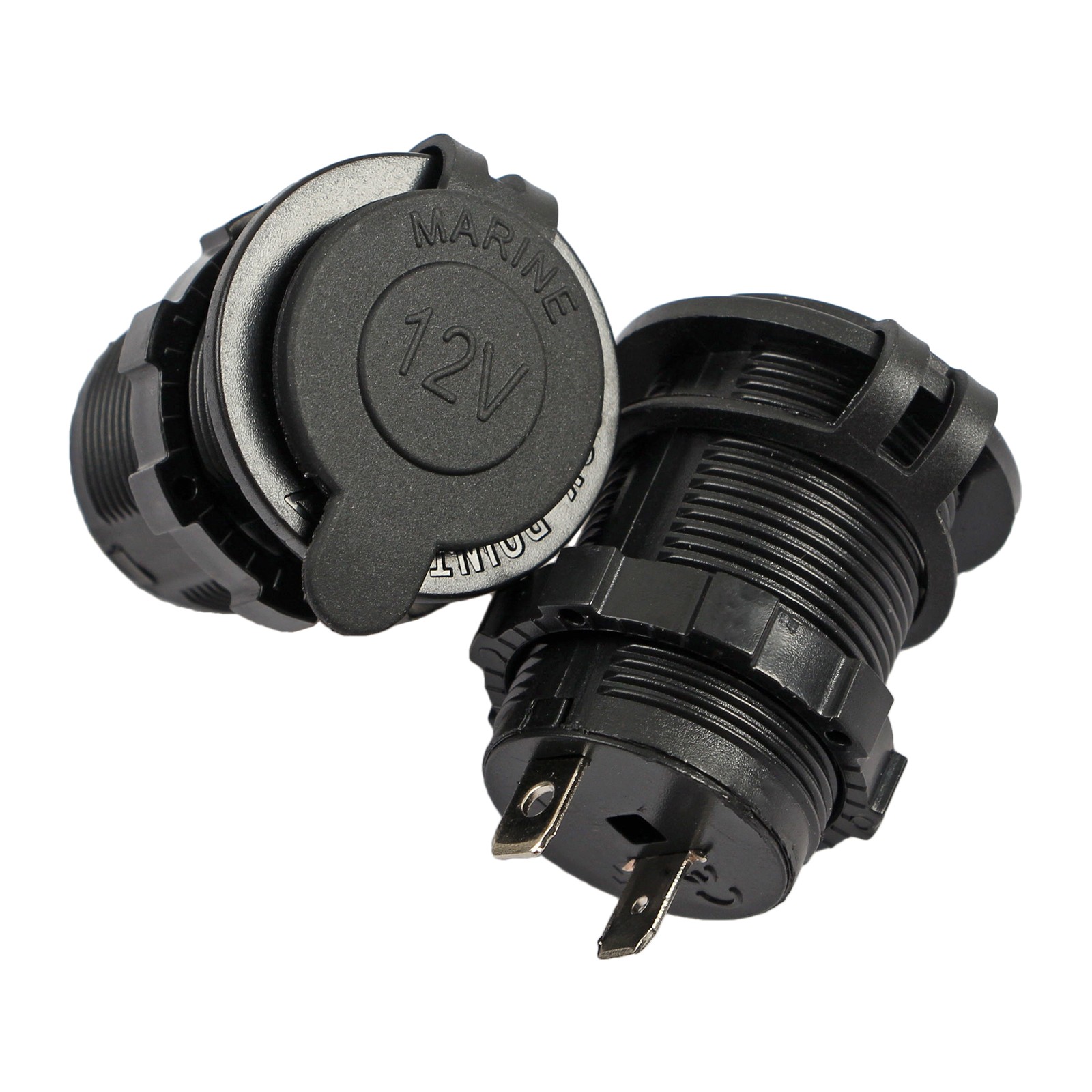 For 12V Car Marine ATV 2 Pieces Cigarette Lighter Power Plug Socket