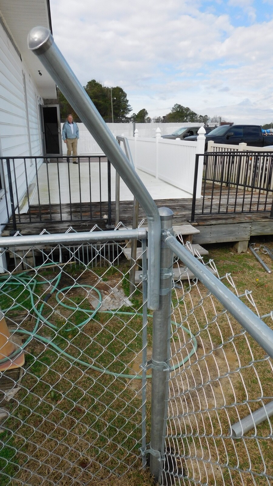 Extend-A-Post 1-5/8" OD Pipe Extension 2' Long - Clamp Onto 2" Post-45Degree-6Pk