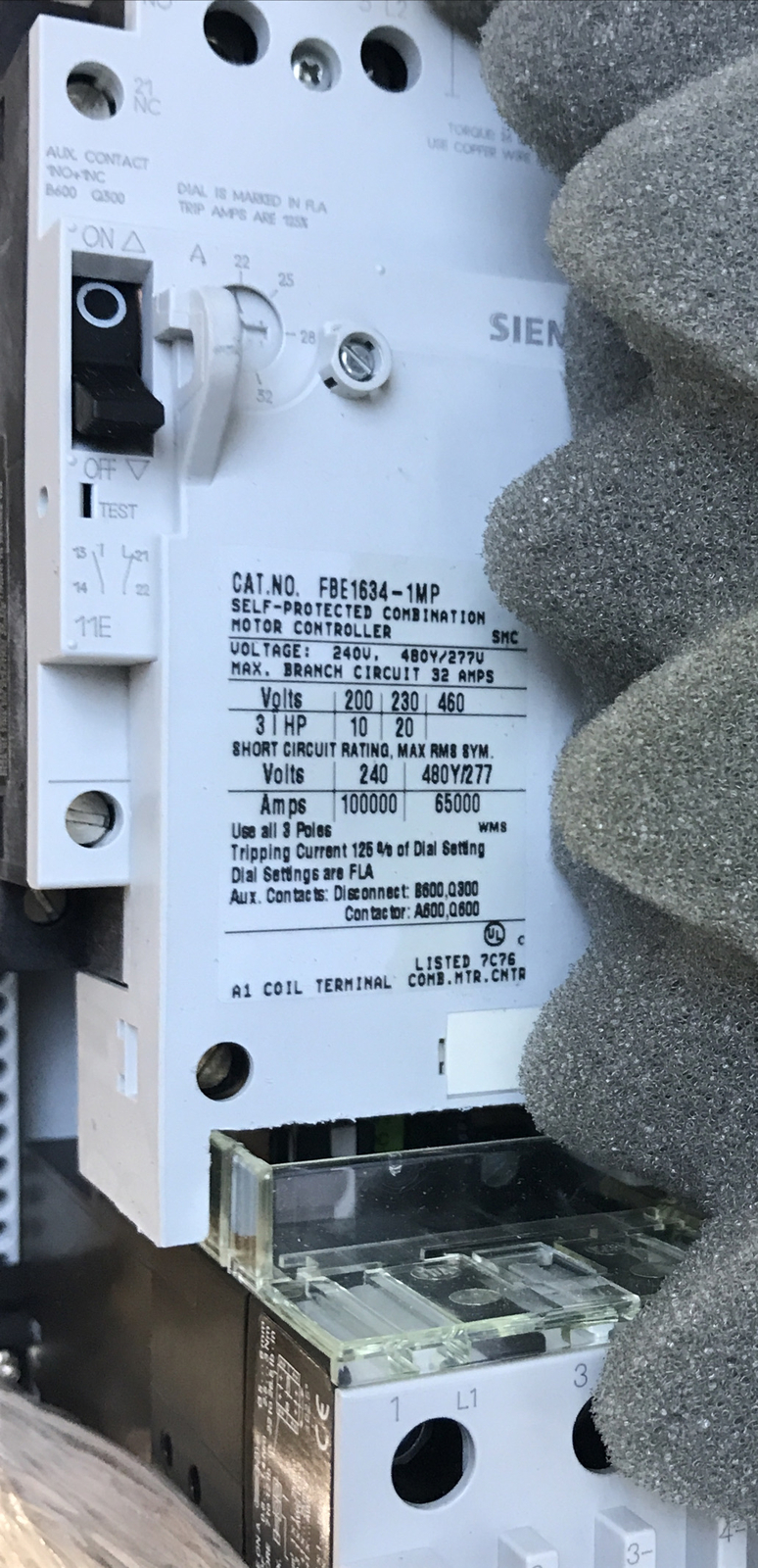 *NEW OPEN BOX* SIEMENS MODULAR MOTOR CONTROLLER FBE1634-1MP10B4