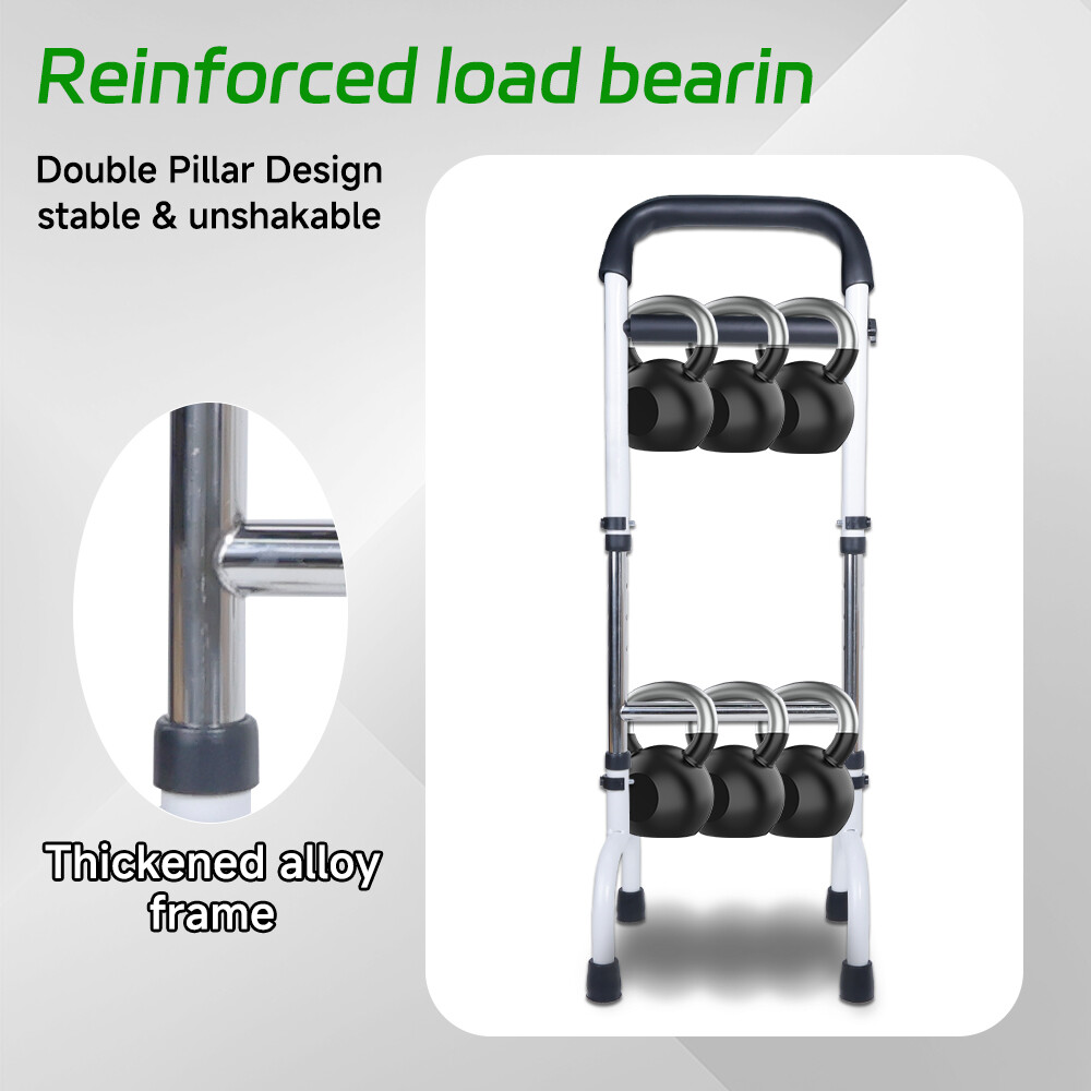 Height Adjustable Assist Cane Quick Assembly Walking Frame For Seniors Mobility
