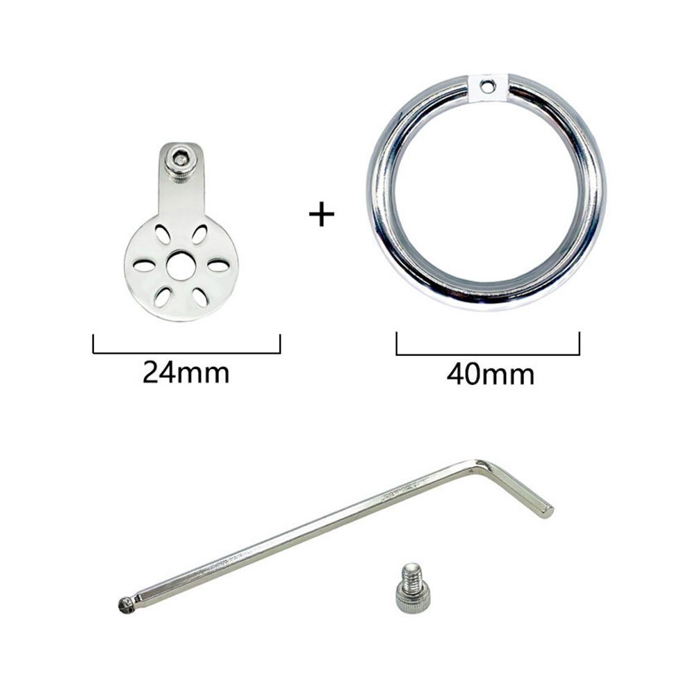 New Small Stainless Steel Cage Male Chastity Device Lightweigh Tight Rings~