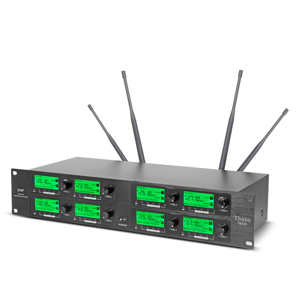 8 Channel Pro UHF Audio Wireless Microphone System 4 Handheld 4 Headset Lavalier