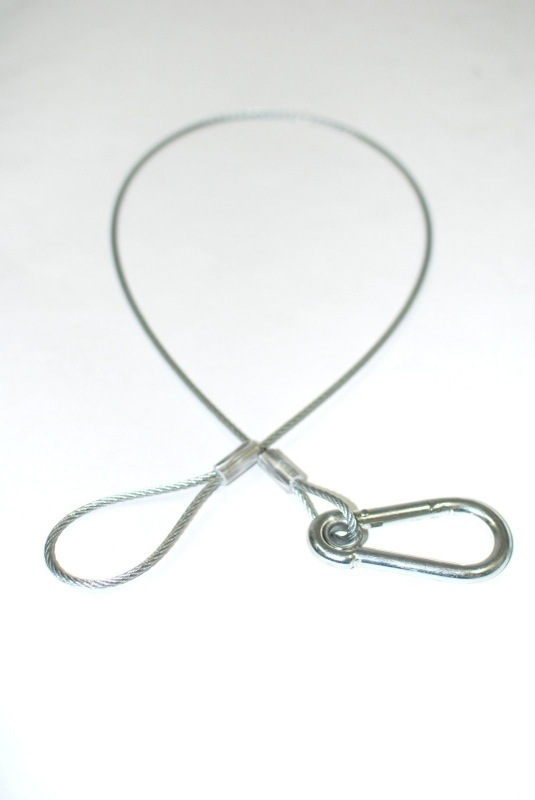 200 Safety Cables Silver 18"   dj etc stage lighting altman 