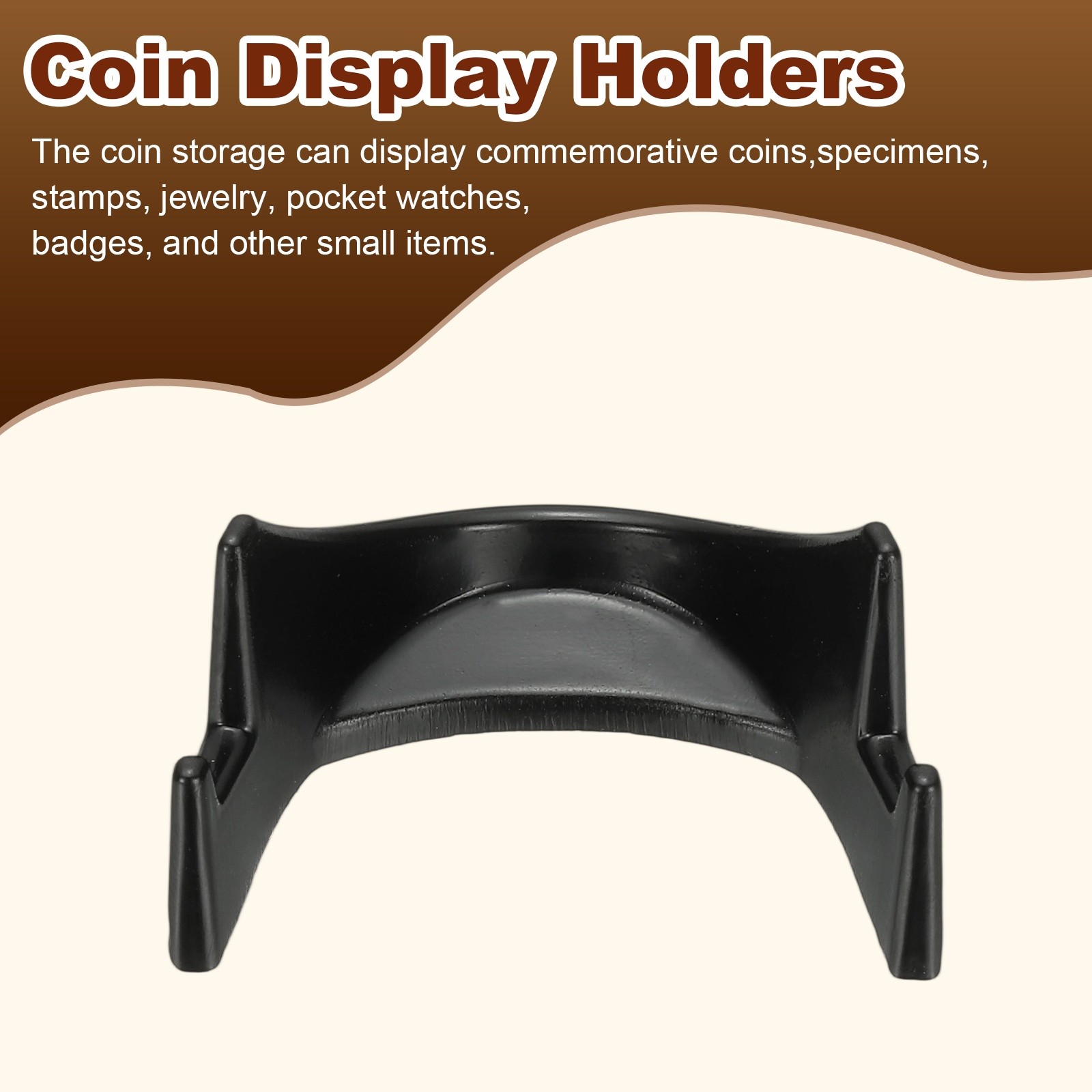 Coin Display Stands, 3Pcs Mini Coin Easel Presentation Holder, Black