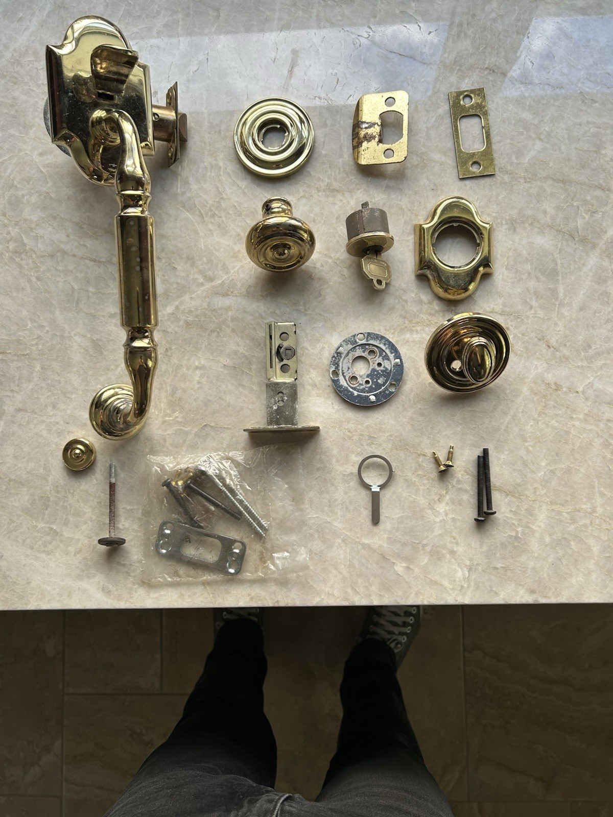 Brass Baldwin Front Entry Lockset