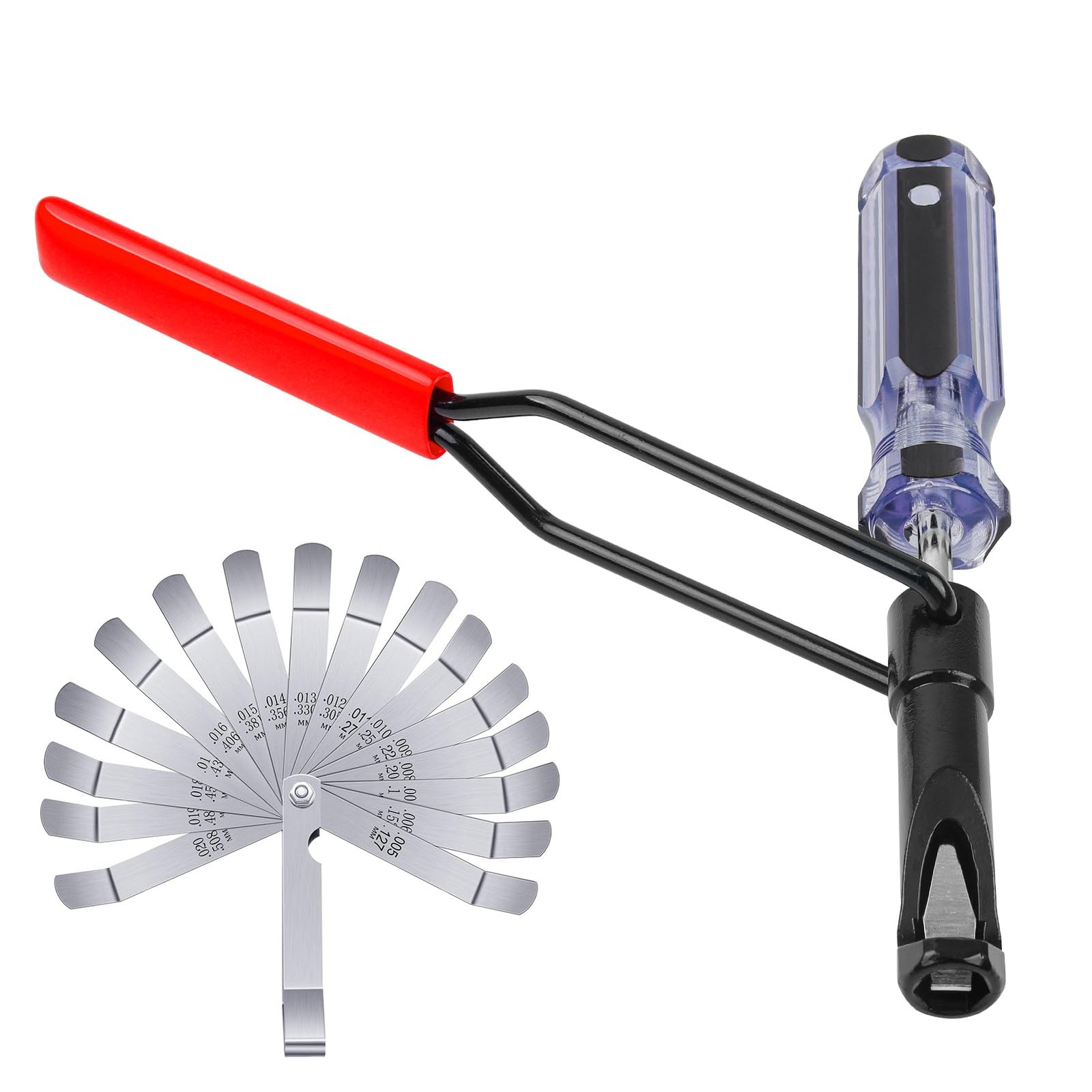 JNSOET Valve Lash Adjustment Tool, with Angled Feeler Gauge，Jam Nut Valve...