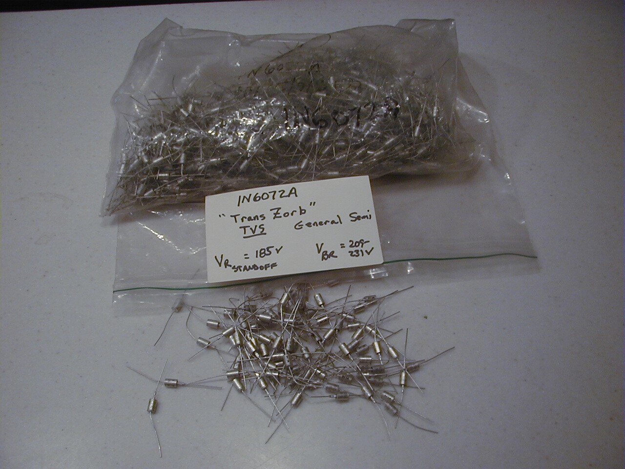 1N6072A TVS "TranZorb" 185V Expensive Circuit Protection device NOS , 6 pieces